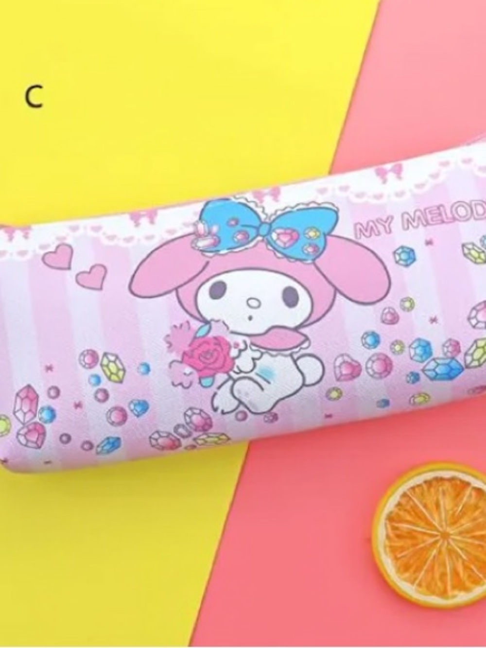 Sanrio My Melody Pink and Blue Bow Pencil Case